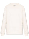 Embroidered Logo Cotton Sweatshirt Ivory - GANNI - BALAAN 1