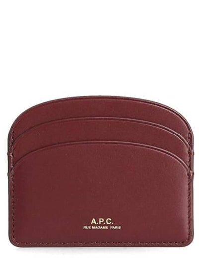 Demi Lune Card Wallet Burgundy - A.P.C. - BALAAN 2