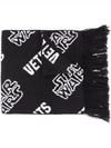 Star Wars All-Over Logo Knit Muffler Black - VETEMENTS - BALAAN 4