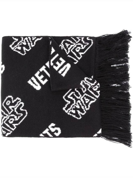 Star Wars All-Over Logo Knit Muffler Black - VETEMENTS - BALAAN 1