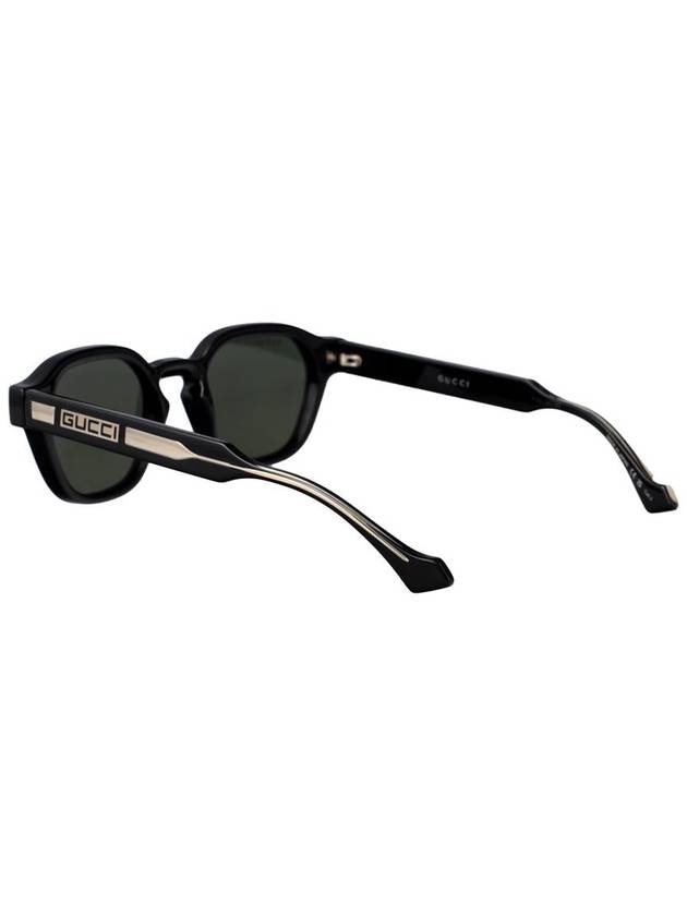 Lettering Round Frame Sunglasses Black - GUCCI - BALAAN 5