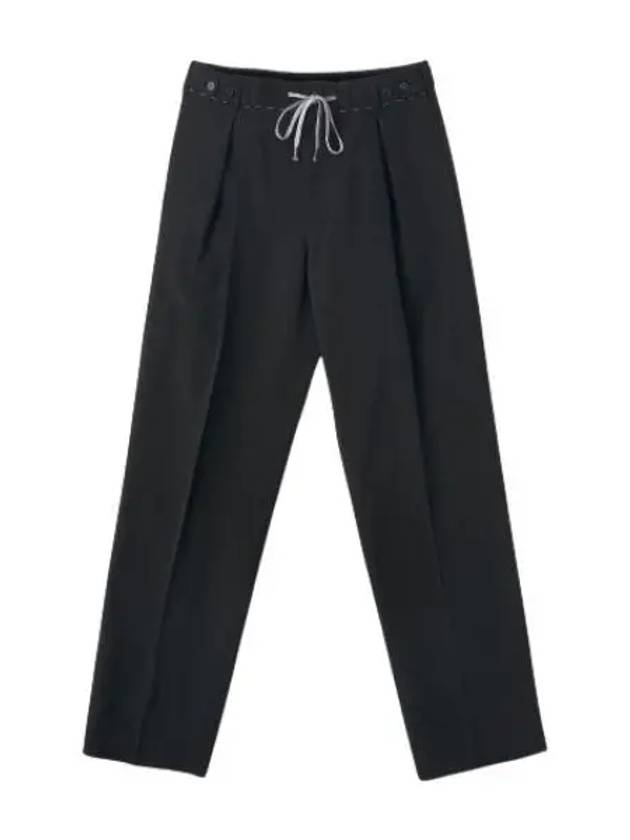 Cotton Moir Trousers Pants Black Suit Slacks - MAISON MARGIELA - BALAAN 1