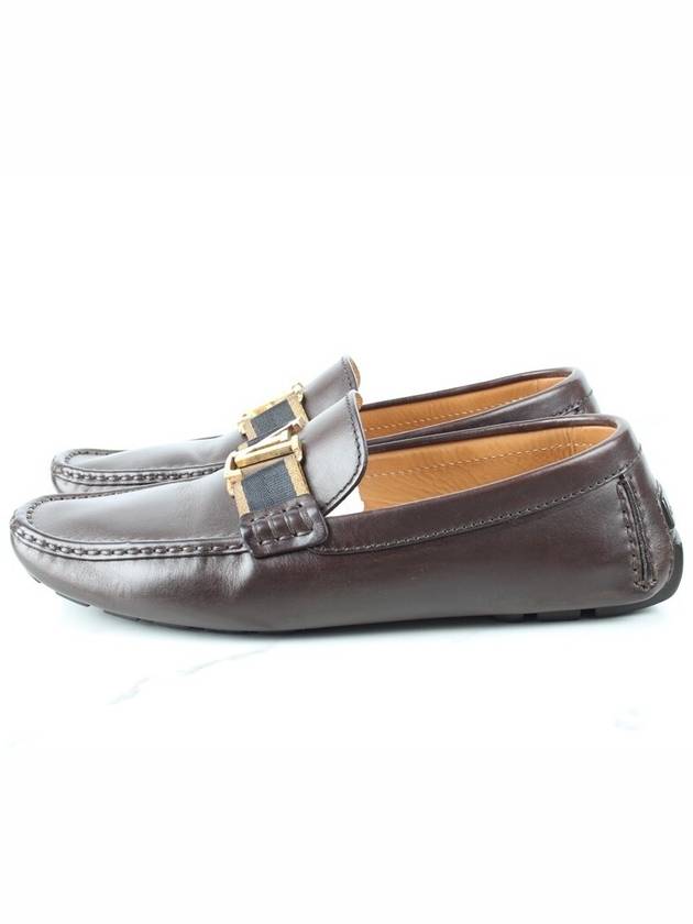 LV Gold Initial Loafer Brown 7 5 265 - LOUIS VUITTON - BALAAN 5