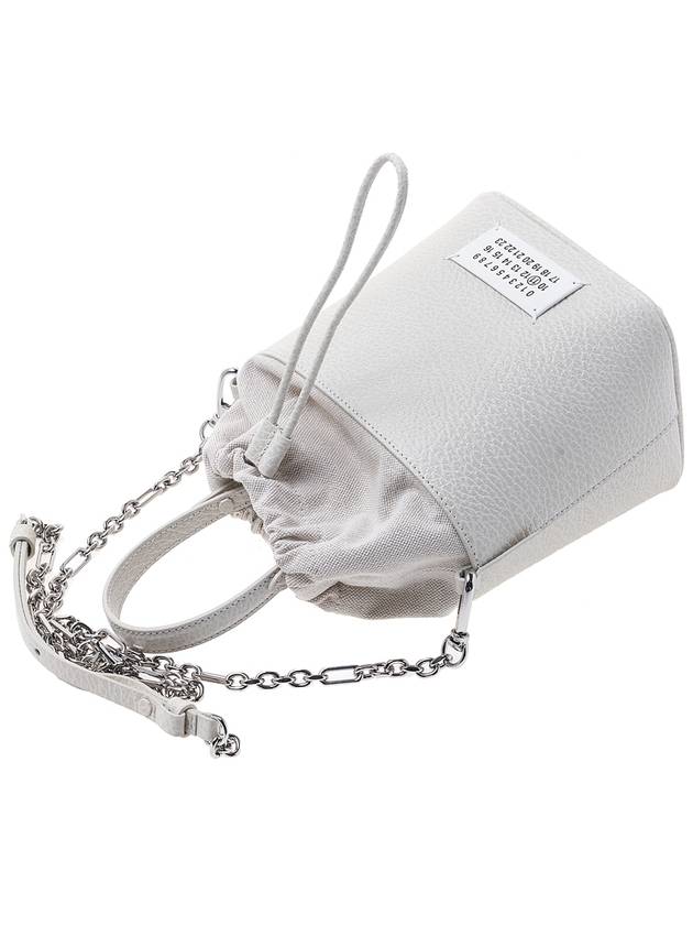 5AC Number Logo Texture Leather Bucket Bag Grey - MAISON MARGIELA - BALAAN 5