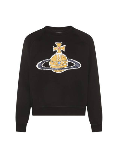 Time Machine Raglan Sweatshirt Black - VIVIENNE WESTWOOD - BALAAN 1