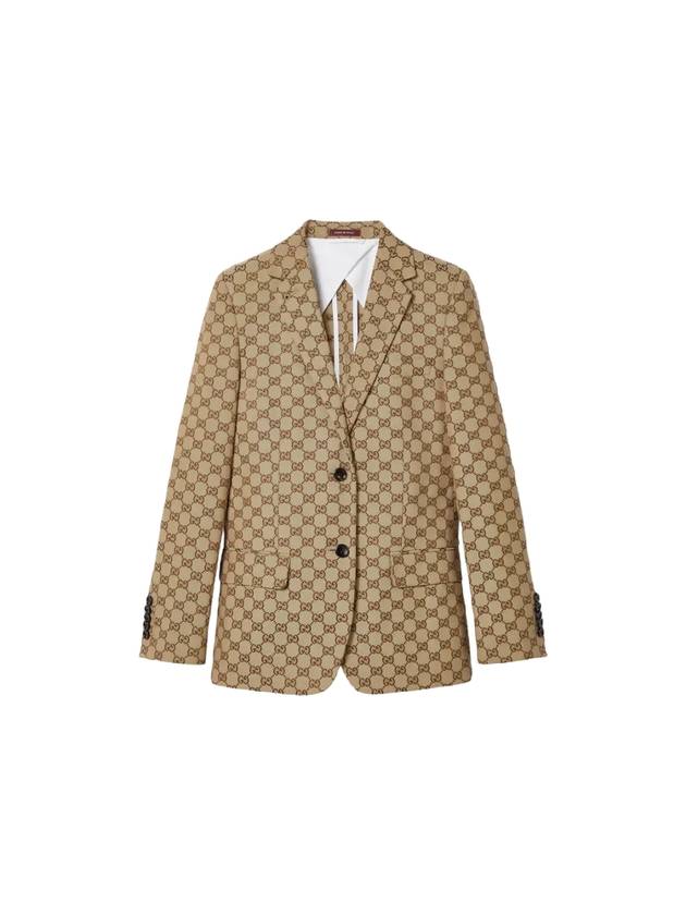 Interlocking G Jacket Beige Ebony - GUCCI - BALAAN 3