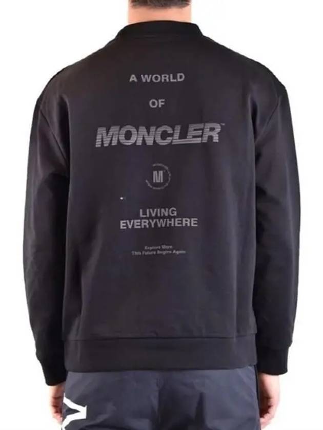 back logo printing sweatshirt black - MONCLER - BALAAN 3