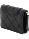 Fleming Soft Leather Half Wallet Black - TORY BURCH - BALAAN 4