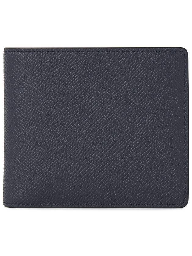 Stitched Bifold Leather Half Wallet Navy - MAISON MARGIELA - BALAAN 3