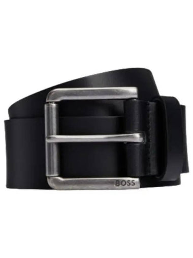 Boss logo buckle cowhide belt - HUGO BOSS - BALAAN 1