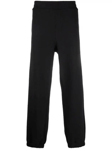 Logo Cotton Track Pants Black - MSGM - BALAAN 1