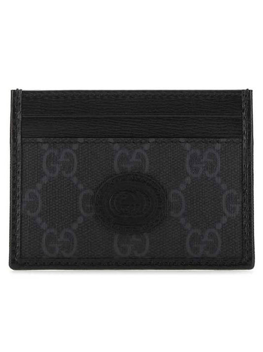 Interlocking G Detail House Logo Card Wallet Black - GUCCI - BALAAN 1