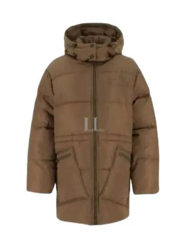 Oversized Tech Puffer Midi Padding Brown - GANNI - BALAAN 2