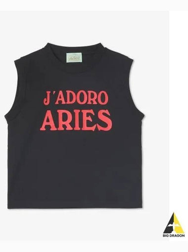 J Adoro Shrunken Vest Black FTAR40800BLK - ARIES - BALAAN 1