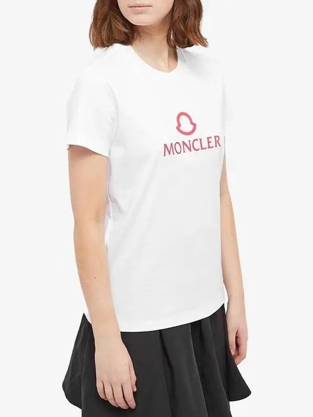 8C00006 809CR 001 White Women’s Short Sleeves - MONCLER - BALAAN 3