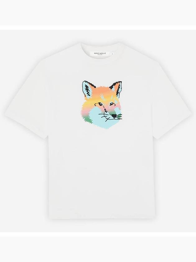 Vibrant Fox head Easy Short Sleeve T-Shirt White - MAISON KITSUNE - BALAAN 2