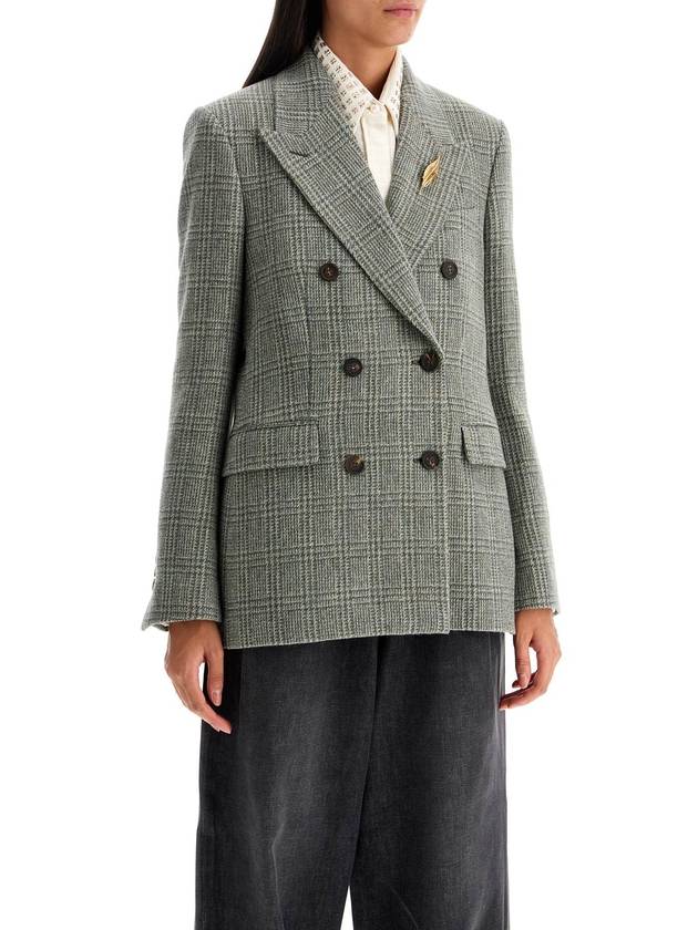 Double breasted Shetland wool jacket Sage - GOLDEN GOOSE - BALAAN 3