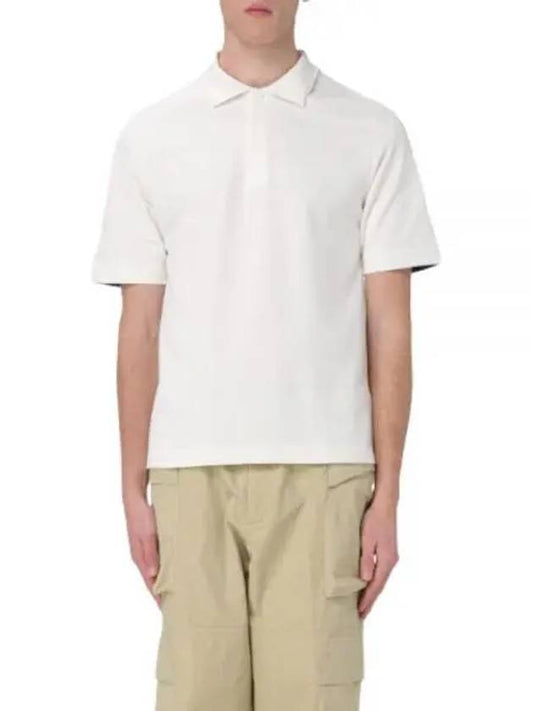 Men's Cotton Polo Shirt White - BURBERRY - BALAAN 2