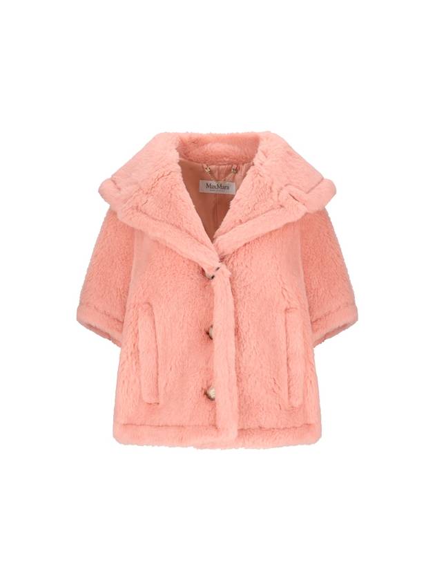 Women's Cambusa 1 Alpaca Wool Crop Teddy Fur Jacket Pink - MAX MARA - BALAAN 2