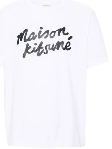 Maison Kitsune Handwriting Cotton Short Sleeve T Shirt MM00101 - POLO RALPH LAUREN - BALAAN 1