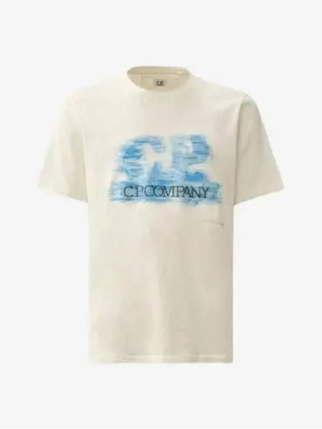 24/1 Jersey Artisanal Logo Short Sleeve T-Shirt White - CP COMPANY - BALAAN 3