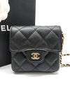 Classic mini chain bag caviar black gold wallet AP3259 - CHANEL - BALAAN 2