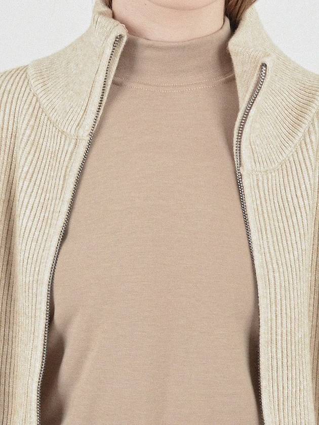 Modal Knit Zip up Cardigan Oatmeal - CHANCE'S NOI - BALAAN 3