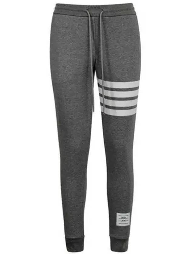 Women's Engineer 4 Bar Cotton Loopback Knit Track Pants Dark Grey - THOM BROWNE - BALAAN 2