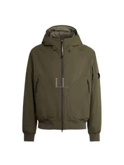 Pro-Tech Ribbed Hooded Jacket Green - CP COMPANY - BALAAN 2