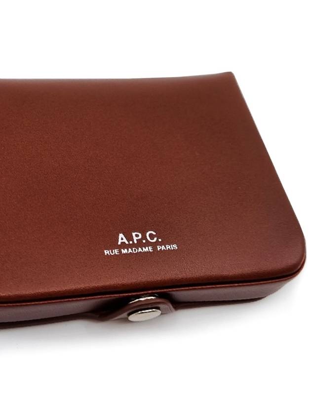 Josh Leather Coin Wallet Hazelnut - A.P.C. - BALAAN 7