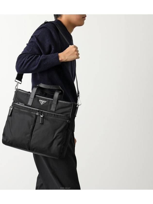 Re-Nylon Saffiano Tote Bag Black - PRADA - BALAAN 3