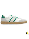 Gancini Suede Fabric Low Top Sneakers White Green - SALVATORE FERRAGAMO - BALAAN 2