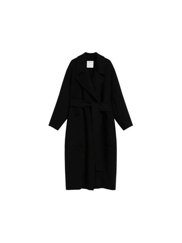 Sports Max Veleno Belted Single Coat Black - MAX MARA - BALAAN 1