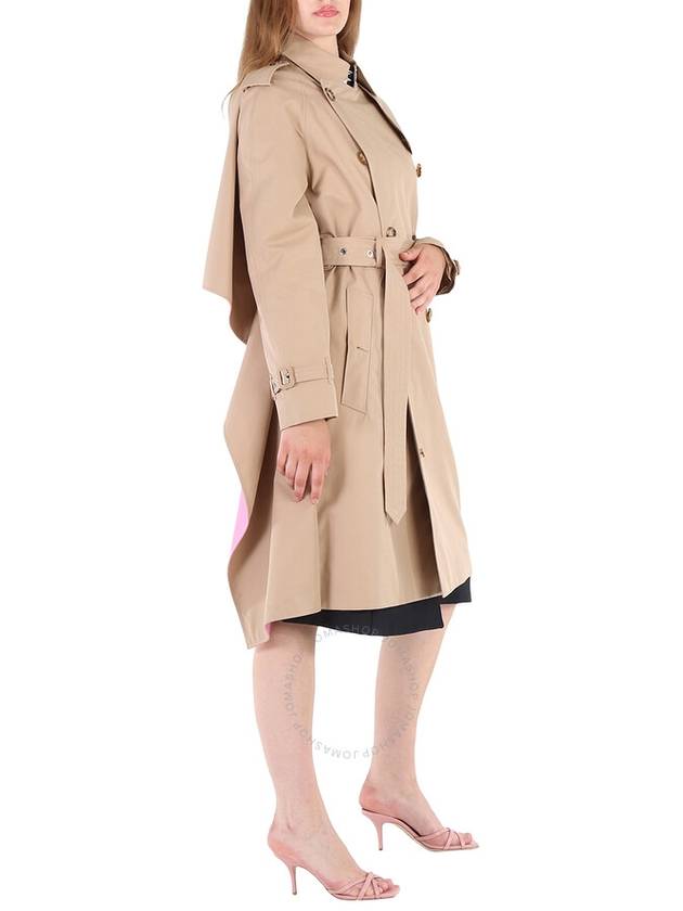 Soft Cotton Twill Cape Trench Coat Beige - BURBERRY - BALAAN 3