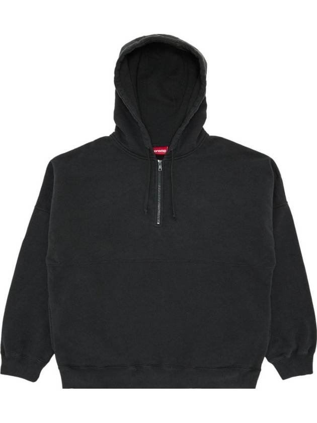 Supreme Wrapped Half Zip Hooded Sweatshirt Washed Black - STUSSY - BALAAN 2