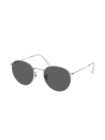 50mm round metal legend gold sunglasses silver dark gray - RAY-BAN - BALAAN 1