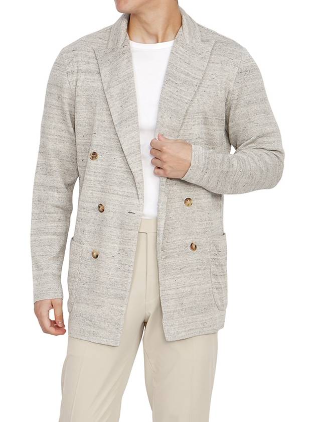 Men's Double Breasted Cardigan Gray - RVR LARDINI - BALAAN 6