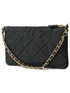 Triangle Logo Chain Pouch Shoulder Bag Black - PRADA - BALAAN 4