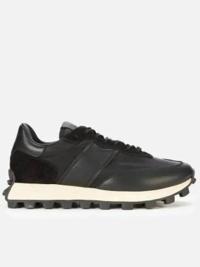 Women's Leather Fabric Low Top Sneakers Black - TOD'S - BALAAN 2