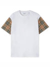 Vintage Check Sleeve Short Sleeve T-Shirt White - BURBERRY - BALAAN 2