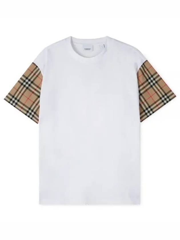 Vintage Check Sleeve Short Sleeve T-Shirt White - BURBERRY - BALAAN 2