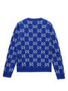 GG Cotton Intarsia Jumper Cobalt Knit Top Blue - GUCCI - BALAAN 7