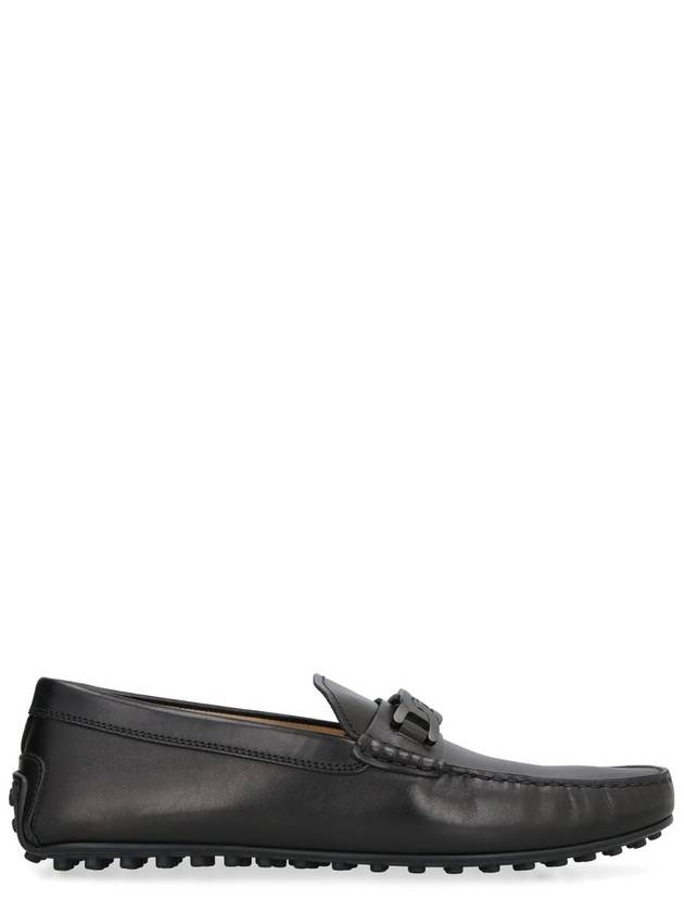 Men's City Gommino Leather Driving Shoes Black - TOD'S - BALAAN 2