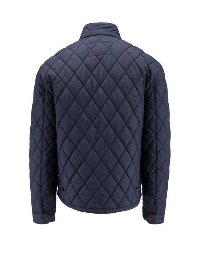 Diamond Quilted Zip Up Jacket Navy - POLO RALPH LAUREN - BALAAN 3