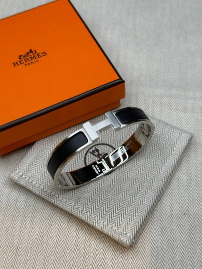 Click Ache HH Palladium Matte Bracelet Noir - HERMES - BALAAN 2