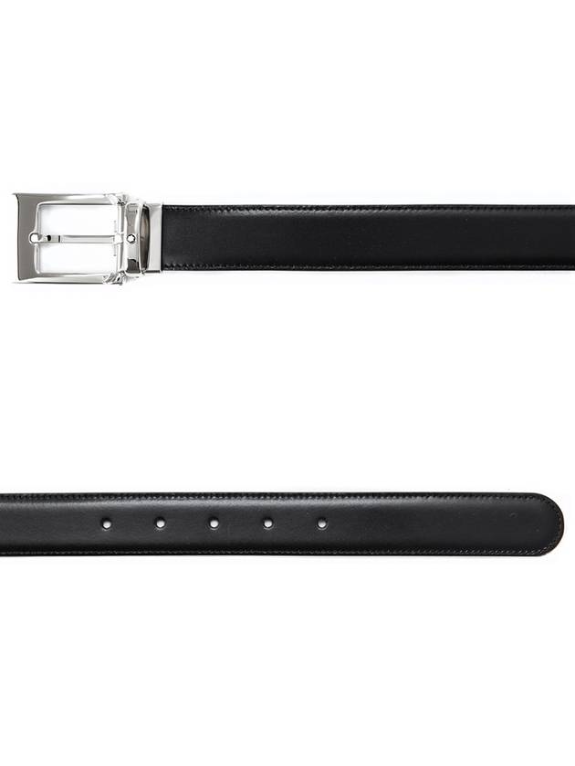 Men's Leather Belt Black Brown - MONTBLANC - BALAAN 3