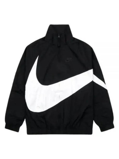 Big Swoosh Woven Windbreaker Black - NIKE - BALAAN 2