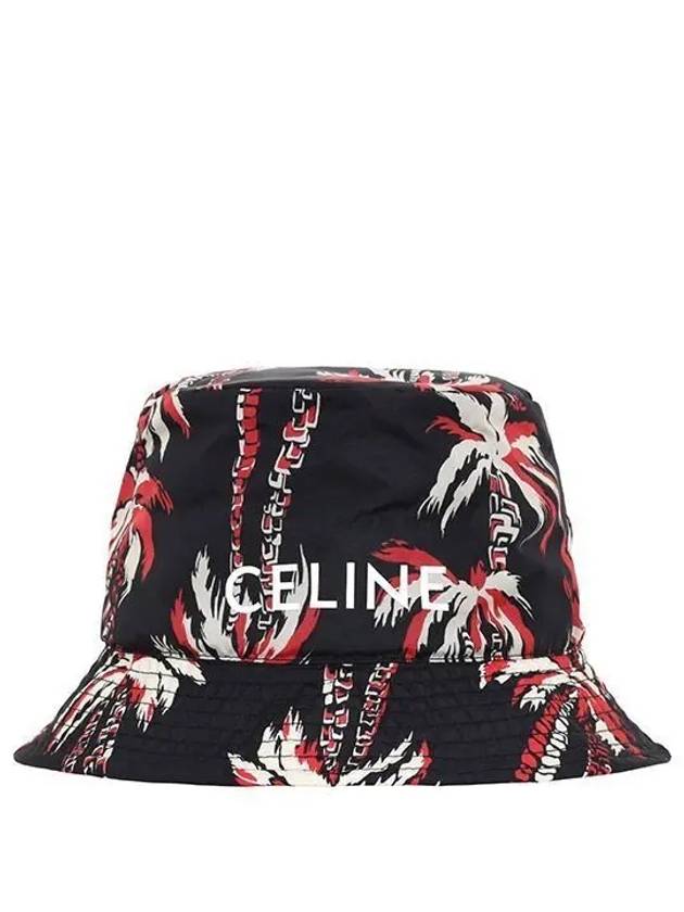 Palm Tree Nylon Bucket Hat Black - CELINE - BALAAN 2