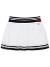 Golfwear Mesh Pleated Culotte Skirt White Black - ONOFF - BALAAN 2