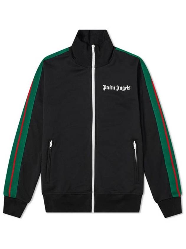 Logo Printing Zip up Track Jacket Black Green Red Men s PMBD001R21FAB003 1001 - PALM ANGELS - BALAAN 1